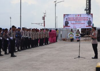 Tabur Bunga di Dermaga, Polres Sarmi Kenang Jasa Pahlawan di Hari Bhayangkara ke-79