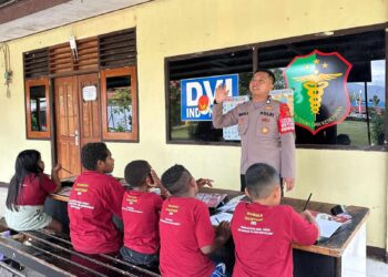 Polres Jayawijaya Gelar Kegiatan Edukasi untuk Anak-Anak dalam Rangka Operasi Rasaka Cartenz 2025