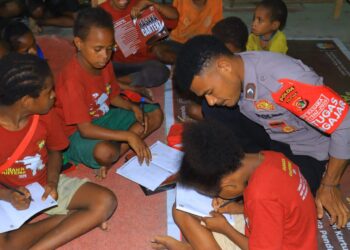 Tingkatkan Kualitas Anak-anak di Yalimo dalam Berhitung Cepat, Satgas Si-Ipar Terus Asah Kemampuan Anak-anak