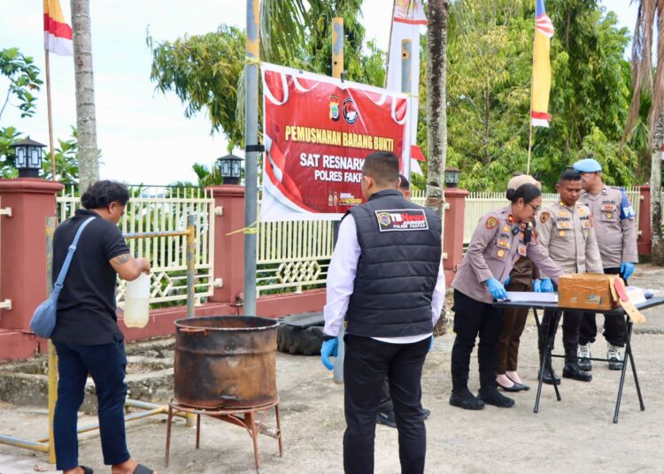 2,16 Gram Barang Bukti Narkotika Dimusnahkan Sat Resnarkoba Polres Fakfak