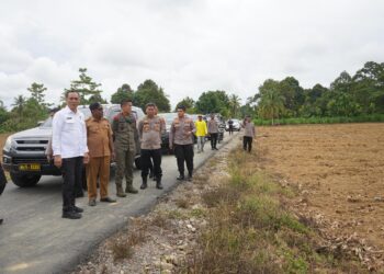 Tim Itwasum Polri Tinjau Lahan Penanaman Jagung dan Lahan Program Perumahan Presiden di Distrik Anday, Manokwari