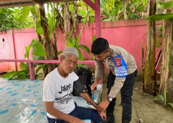 Peduli Kesehatan Warga, Subsatgas Keladi Sagu Tanggap Laksanakan Pemeriksaan Gratis