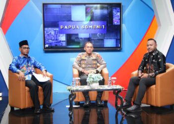Dialog Papua 60 Menit Bahas “Wujudkan Kedamaian di Negeri Tapal Batas” Di Studio 2 TVRI Papua