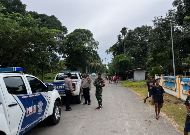 Ditlantas Polda Papua Barat Laksanakan Patroli Wilayah Pesisir, Antisipasi dan Himbauan Peringatan Dini Tsunami