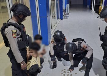 Personel Dit Samapta Polda Papua Amankan Pelaku Pembawa 17 Paket Ganja di Kota Jayapura