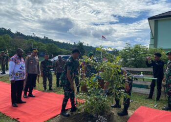 Kapolres Manokwari Selatan Hadiri Kunjungan Kerja Pangdam XVIII/Kasuari ke Kodim 1808/Mansel