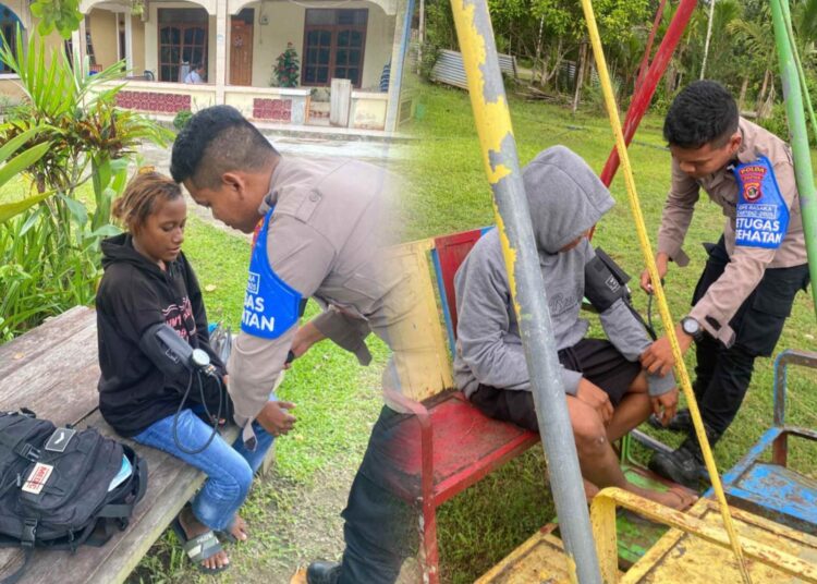Satgas Keladi Sagu Polres Jayapura Laksanakan Pelayanan Kesehatan Keliling di Kampung Waibron