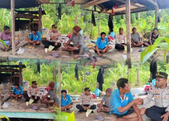 Polsek Muara Tami Ajak Warga Kampung Mosso Jaga Kamtibmas Jelang PSU Pilgub Papua