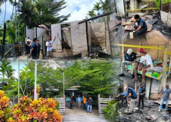 Respon Cepat, BidLabfor Polda Papua Olah TKP Kebakaran di Koya Barat