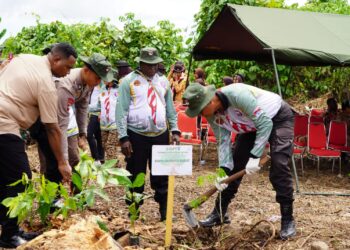 Wakapolda Papua Barat Hadiri Penanaman Pohon dan Pencanangan Bulan Bakti Pramuka