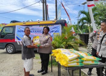 Polresta Jayapura Kota Gelar Gerakan Pangan Murah, Bantu Warga Beli Beras Terjangkau