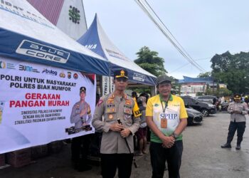 Polres Biak Gelar Gerakan Pangan Murah