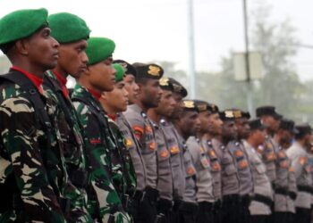 Sambut HUT RI Ke-80, Polres Yahukimo Gelar Upacara Taptu dan Pawai Obor