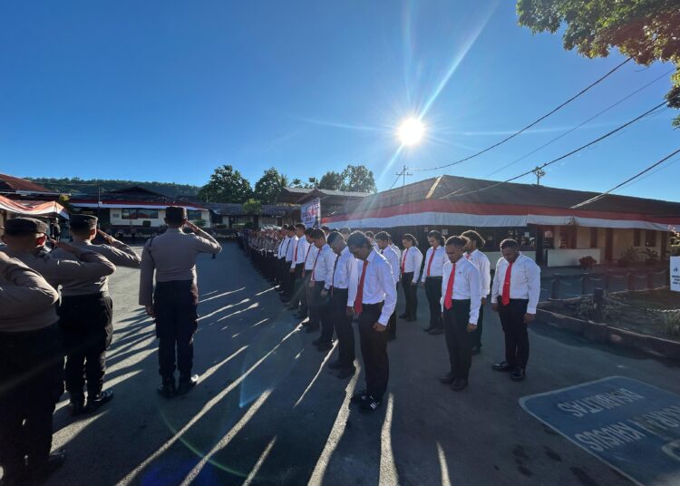 Polresta Manokwari Gelar Upacara Peringatan HUT ke-80 Kemerdekaan Republik Indonesia