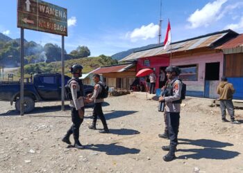 Patroli Rutin Polres Tolikara Wujudkan Kamtibmas yang Kondusif