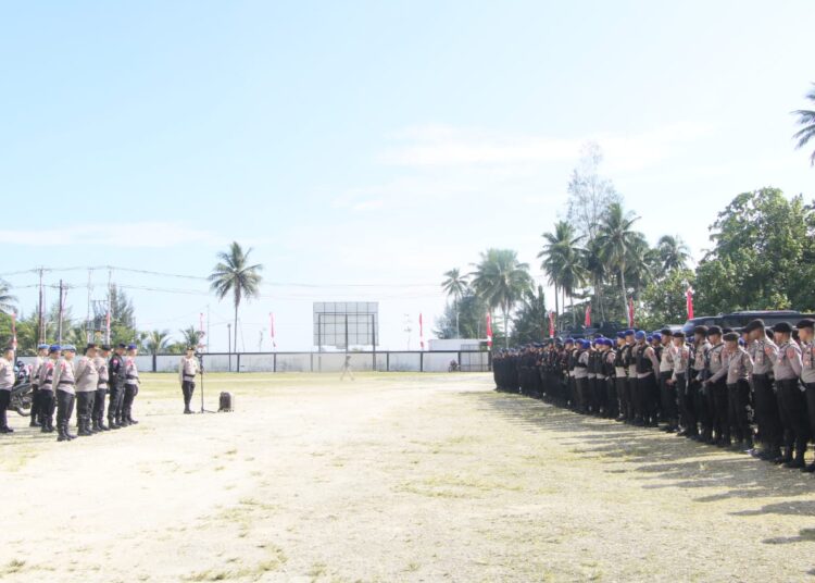 Polda Papua Gelar Apel Pengecekan Personel Pengamanan Unjuk Rasa dan Pleno PSU Pilgub 2024