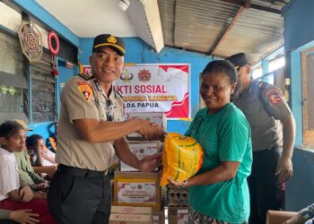 Siswa SIP Angkatan 54 Gelombang II Polda Papua Gelar Bakti Sosial Bertajuk “Berbagi dengan Hati”
