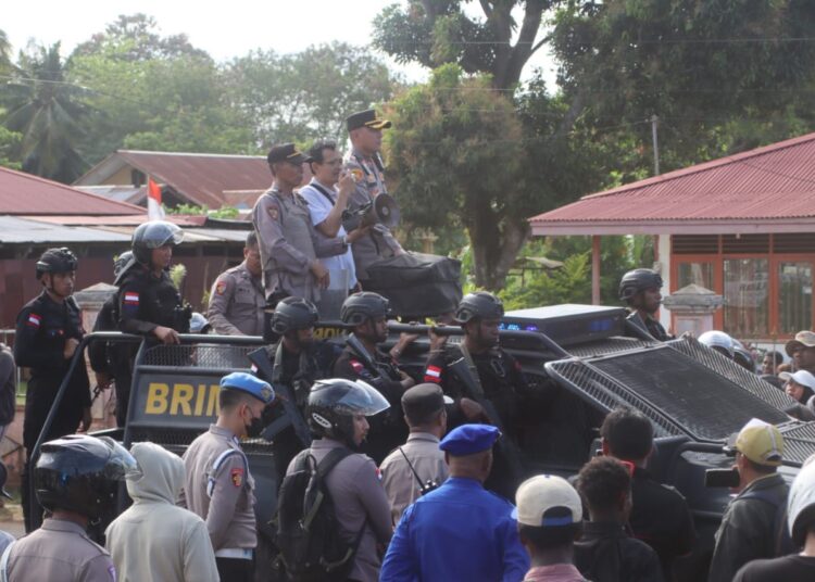 Polres Merauke Kawal Aspirasi Publik Terkait Penurunan Kualitas Jaringan, Situasi Aman dan Kondusif