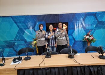 Patroli Udara Bersama RRI Pro 1 Jayapura, Ditlantas Polda Papua Pantau Situasi Lalu Lintas Pagi Hari