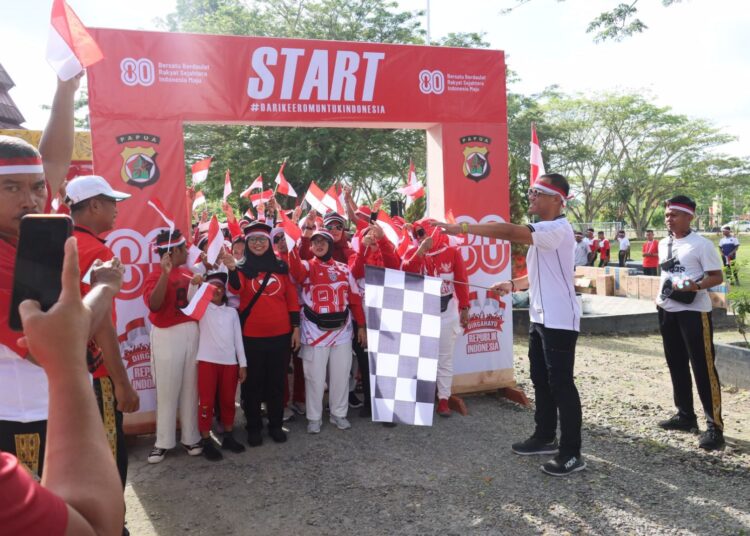 Semangat Kemerdekaan, Polres Keerom Tingkatkan Soliditas Lewat Olahraga Bersama