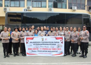 Anjangsana Polwan Polda Papua ke Purnawirawan dalam Rangka HUT ke-77