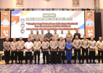 Rakernis Fungsi Harkamtibmas Polda Papua 2025 Resmi Dibuka, Kapolda Tekankan Sinergitas dalam Mendukung Kebijakan Pemerintah Astacita