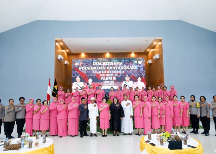 HUT Polwan ke-77, Bhayangkari dan Polwan Polda Papua Gelar Syukuran Penuh Kebersamaan