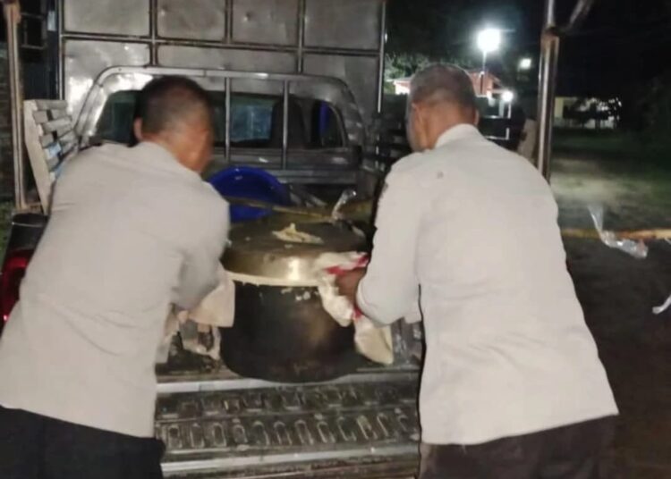 Gagalkan Produksi Sopi Ilegal, Polsek Merauke Kota Amankan Barang Bukti