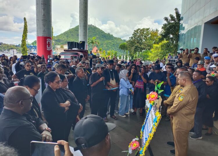 Polda Papua Pastikan Kondusivitas Aksi Demo Damai Simpatisan Salah Satu Paslon Gub dan Wagub Papua
