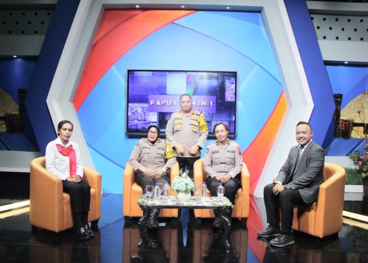 Polwan Polda Papua Angkat Peran Strategis di Dialog “Papua 60 Menit” TVRI Papua