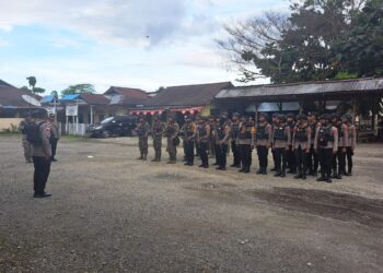 Polres Yahukimo dan Brimob Yon A BKO Intensifkan Patroli Gabungan di Dekai, Situasi Aman Kondusif