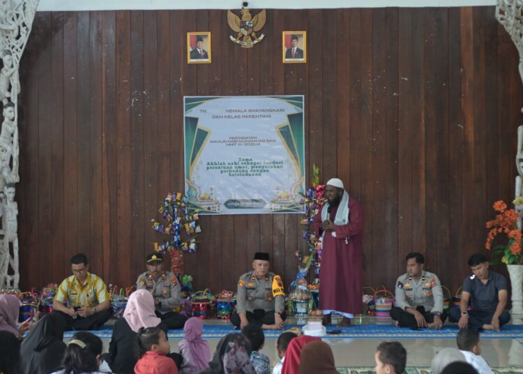 Peringati Maulid Nabi Muhammad SAW, TK Kemala Bhayangkari Asmat Ajak Tanamkan Akhlak Mulia Sejak Usia Dini