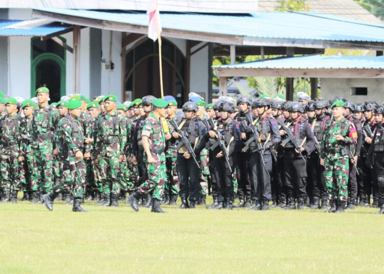 TNI–Polri Gelar Apel Pasukan Pengamanan VVIP Kunjungan Kerja Wakil Presiden RI di Papua