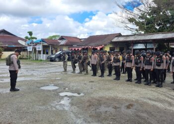 Patroli Gabungan Polres Yahukimo dan Brimob Yon A BKO Polda Papua Jaga Stabilitas Kamtibmas di Kota Dekai