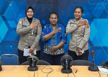 Polantas Menyapa Melalui Patroli Udara Bersama RRI PRO 1 Kota Jayapura
