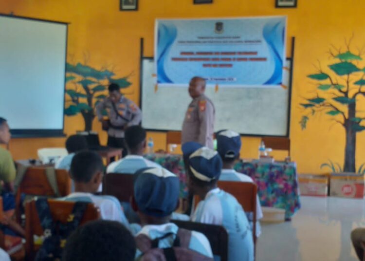 Wujudkan Generasi Muda Sehat dan Berkarakter, Polres Sarmi Gelar Sosialisasi Kependudukan dan Pencegahan Narkoba