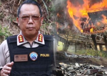 KKB Bakar SMP Negeri Kiwirok, Satgas Ops Damai Cartenz Amankan Desa Sekitar