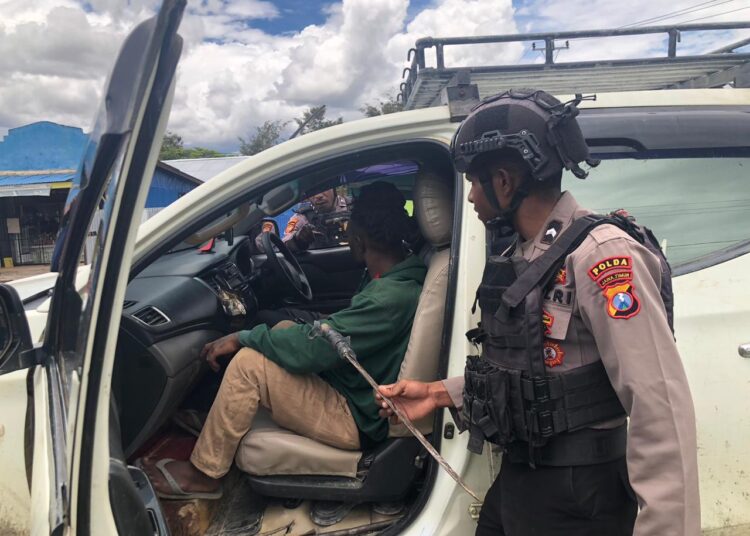 Polres Jayawijaya Amankan Sajam dan Ganja Dalam Giat Patroli dan Razia