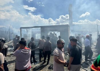 Api Lahap Delapan Rumah di Jalan SD Percobaan, Polres Jayawijaya Gerak Cepat Amankan Lokasi dan Olah TKP