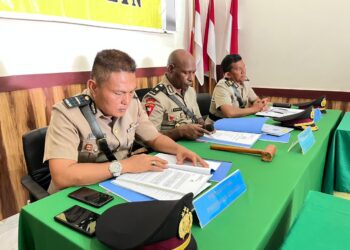Empat Anggota Polres Sarmi Jalani Sidang Disiplin, Wakapolres Tekankan Ketaatan dan Tanggung Jawab
