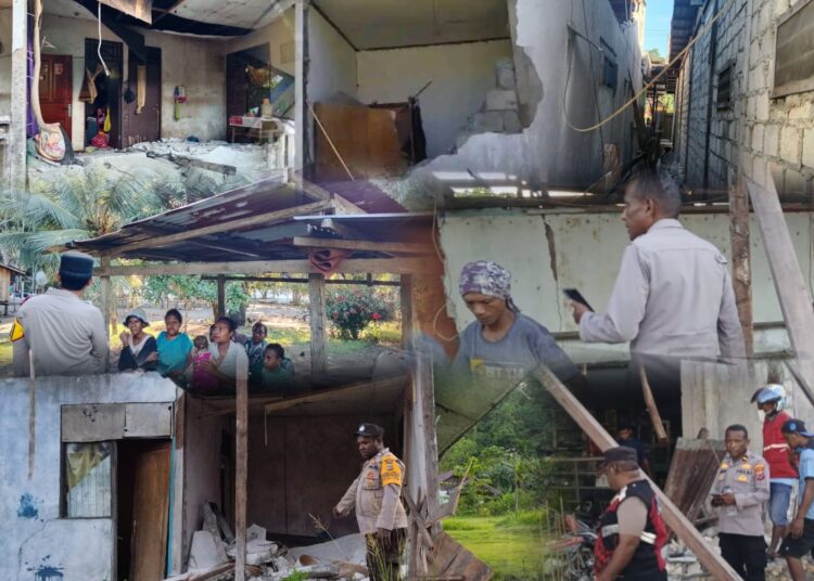 Respons Cepat Polres Sarmi Usai Gempa 6,6 M: Rumah dan Sekolah serta perkantoran Dilaporkan Rusak