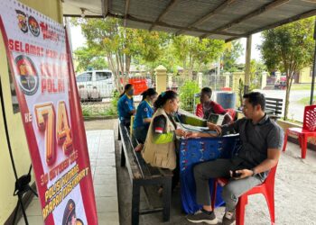 Polres Jayawijaya Gelar Donor Darah Serentak Dalam Rangka Hut Humas Polri Ke-74