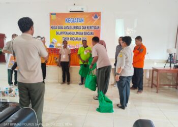 Bersatu Hadapi Bencana, Polres Sarmi Hadiri Kegiatan Kemitraan BPBD Papua