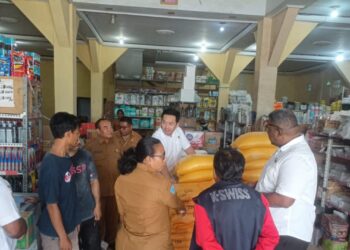 Satgas Pangan Kabupaten Mappi Laksanakan Pengecekan Stok dan Harga Beras Ke sejumlah Toko dan Gudang Distributor
