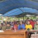 Semarak HUT Kampung Tetom Jaya, Waka Polsek Bonggo Ikut Gerak Jalan Santai
