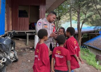 Subsatgas Si-ipar Polres Lanny Jaya Gelar Kegiatan Pembelajaran Bagi Anak-anak Usia Dini