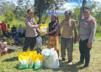 Sat Binmas Polres Jayawijaya Lakukan Pengecekan Lahan Jagung Program Ketahanan Pangan di Kampung Elagaima