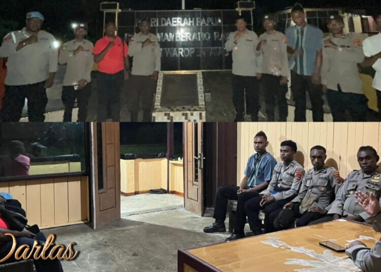 Kunjungan Kerja Kapolres Mambereramo Raya Ke Polsek Waropen Atas (Wartas) Kabupaten Mamberamo Raya