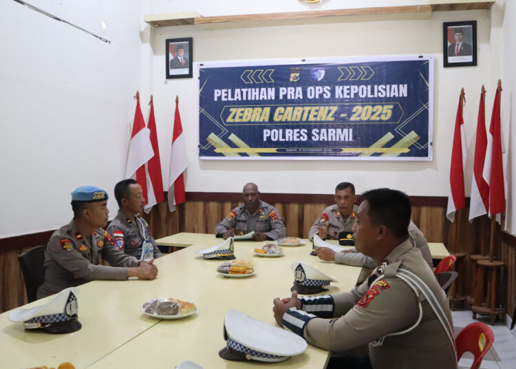 Polres Sarmi Mantapkan Kesiapan, Sat Lantas Gelar Lat Pra Operasi Zebra Cartenz 2025