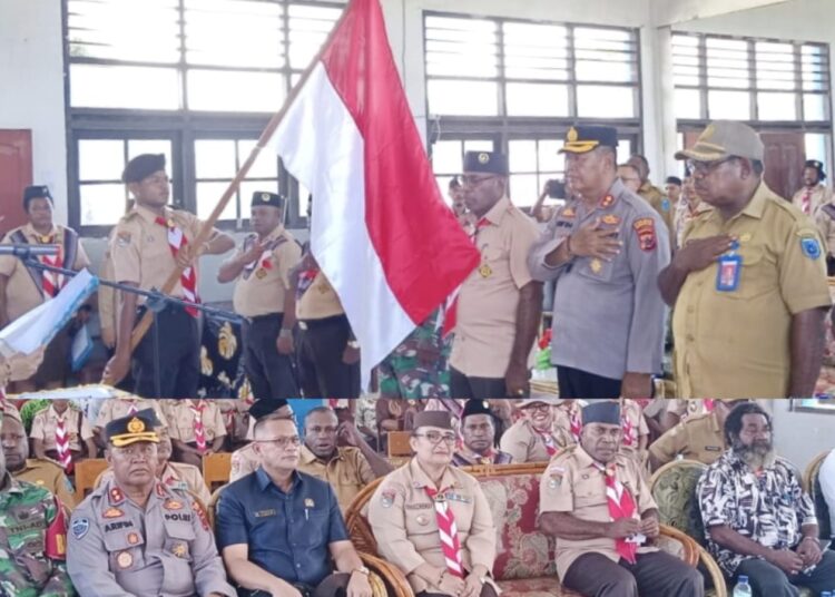 Kapolres Mamberamo Raya Mengjhadiri Pengukuhan Majelis Pembimbing Cabang Gerakan Pramuka Masa Bakti Tahun 2025-2030 di kab. Mamberamoraya